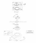 Flywheel Blower Shields Screens Diagram and Parts List for 28V707-1113-E1  Briggs and Stratton Engine